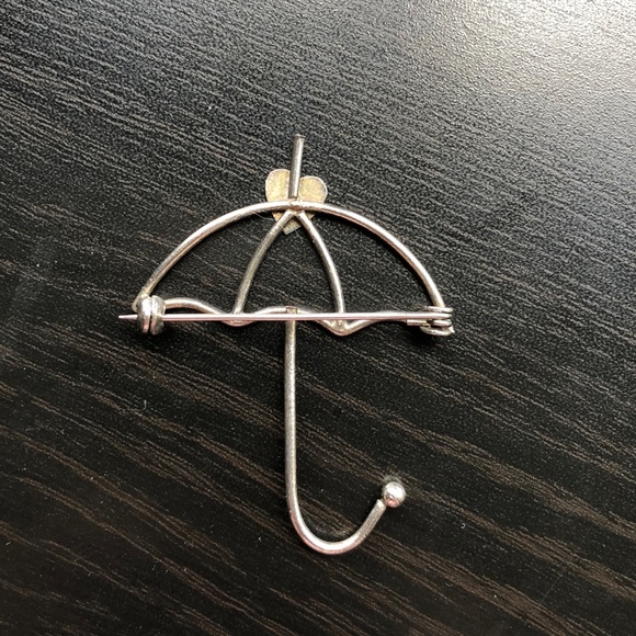 Vintage Umbrella Brooch - Picture 2 of 2
